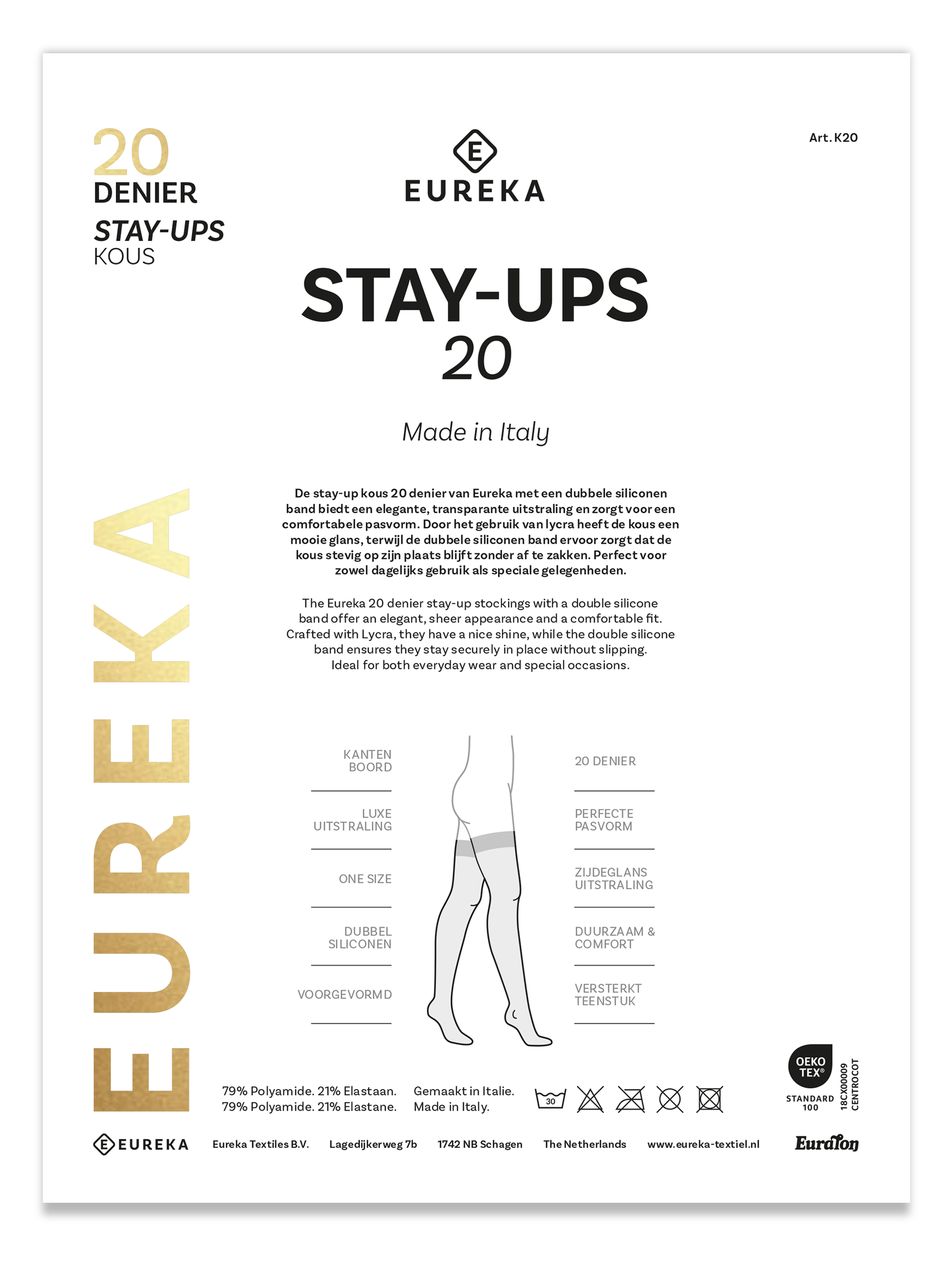 Stay-Up Kousen 20 Denier - Meerdere Kleuren