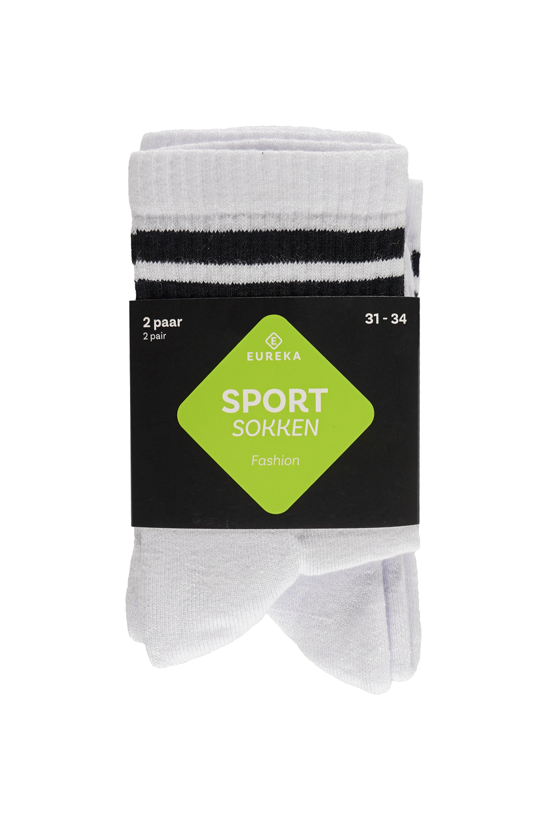 Sportsokken met Streep - 2 Paar