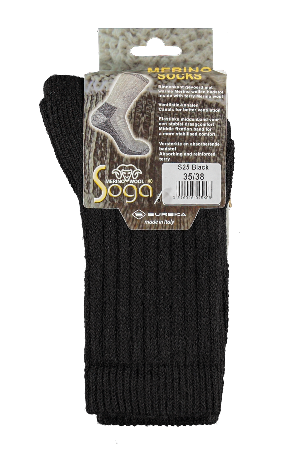 Merino Wollen Sok Heavy - Zwart