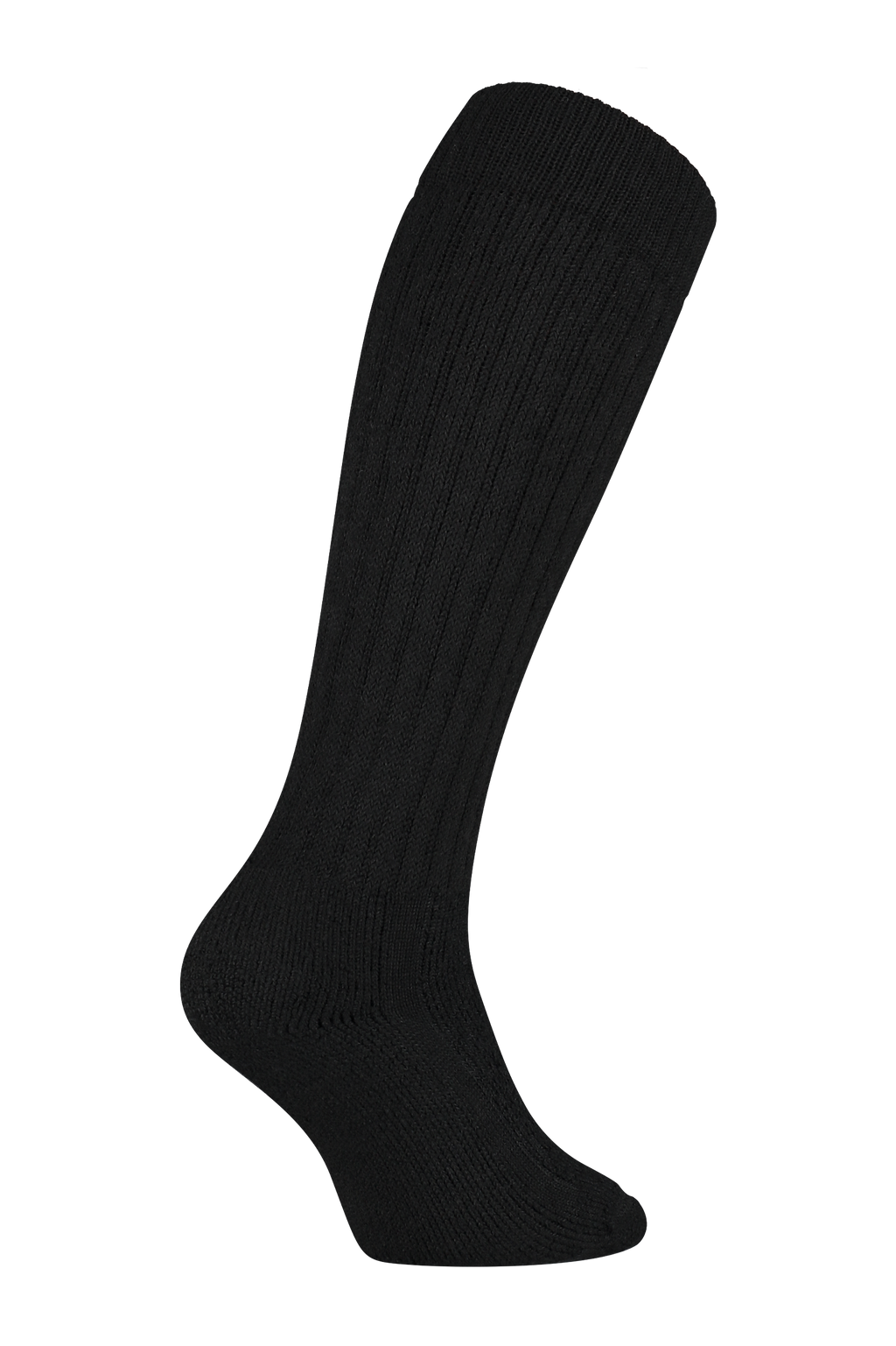 Merino Wollen Kniekous Heavy - Zwart
