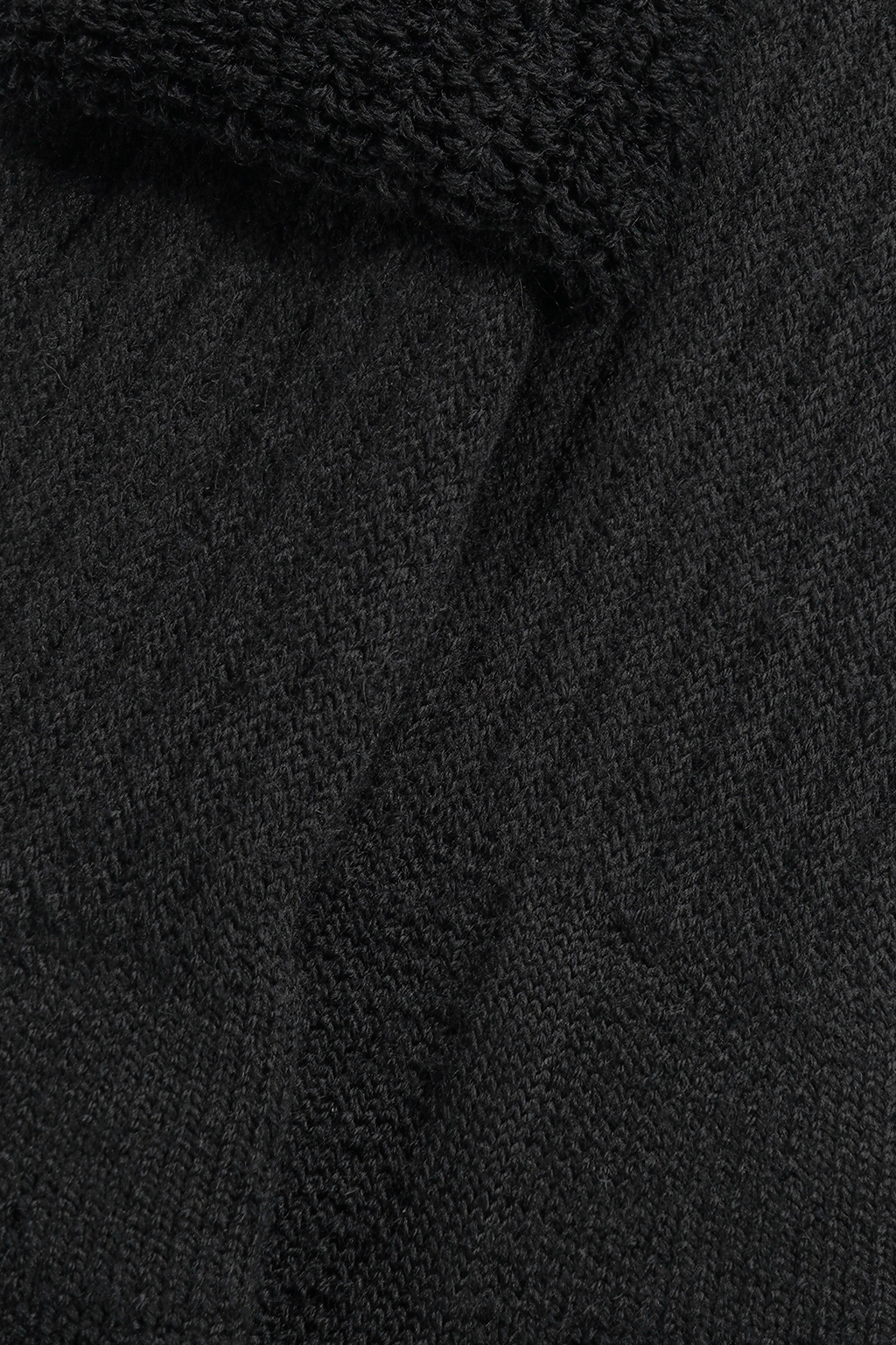 Merino Wollen Kniekous Heavy - Zwart