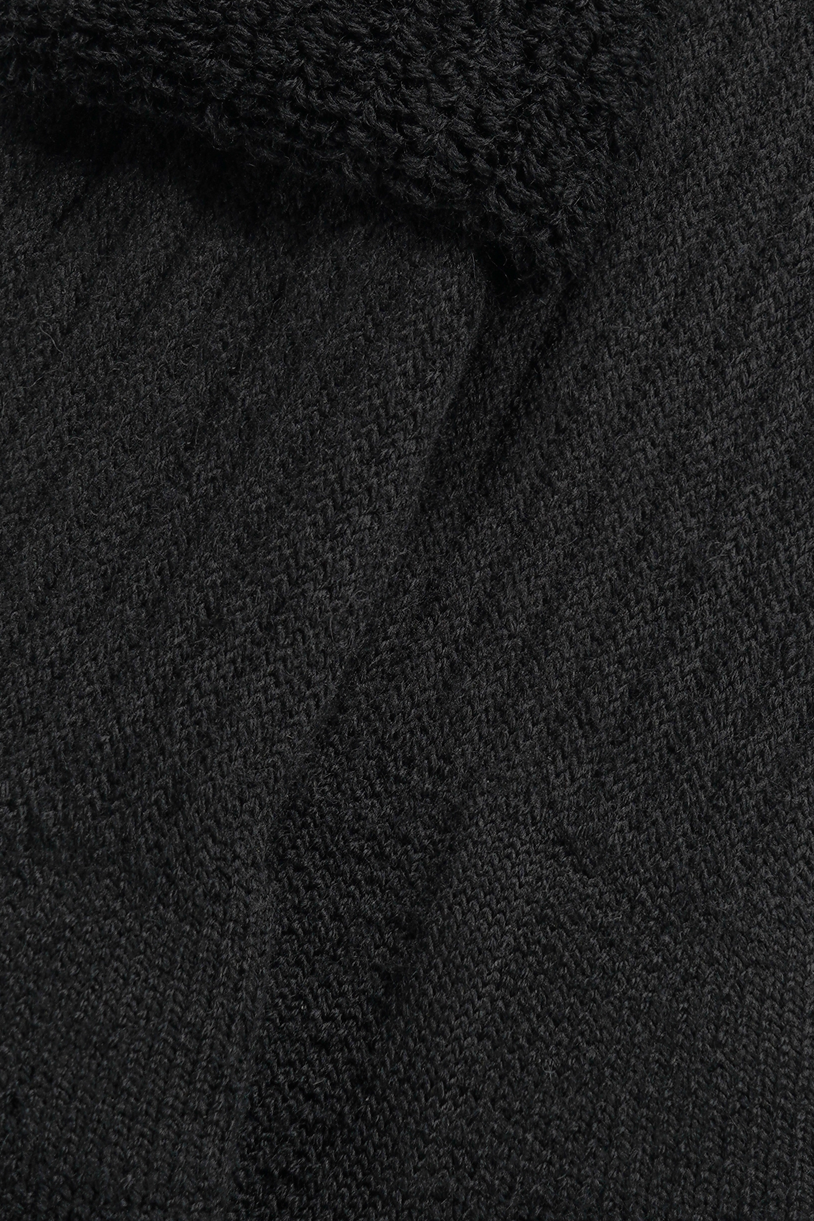 Merino Wollen Kniekous Heavy - Zwart