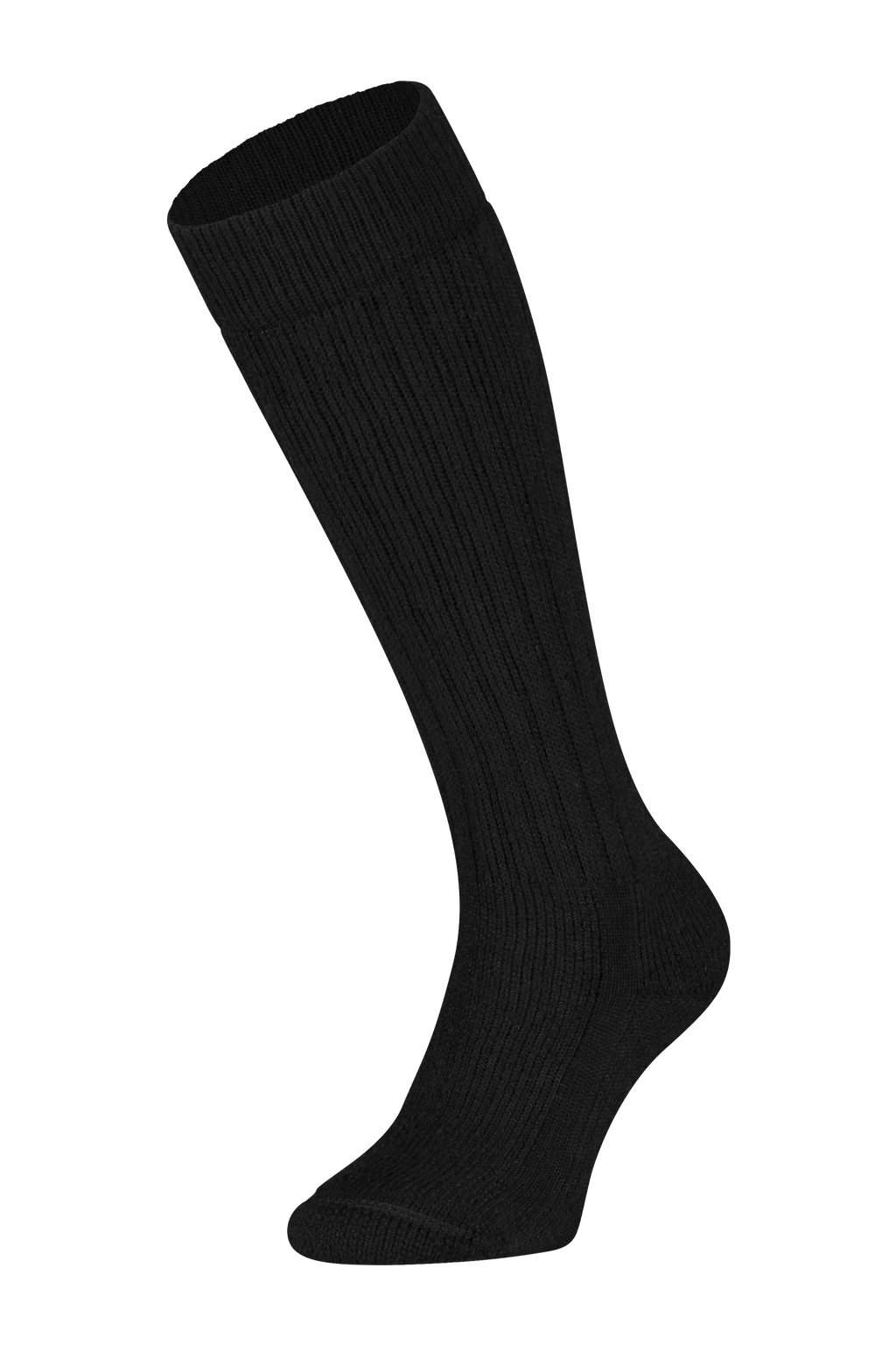 Merino Wollen Kniekous Heavy - Zwart
