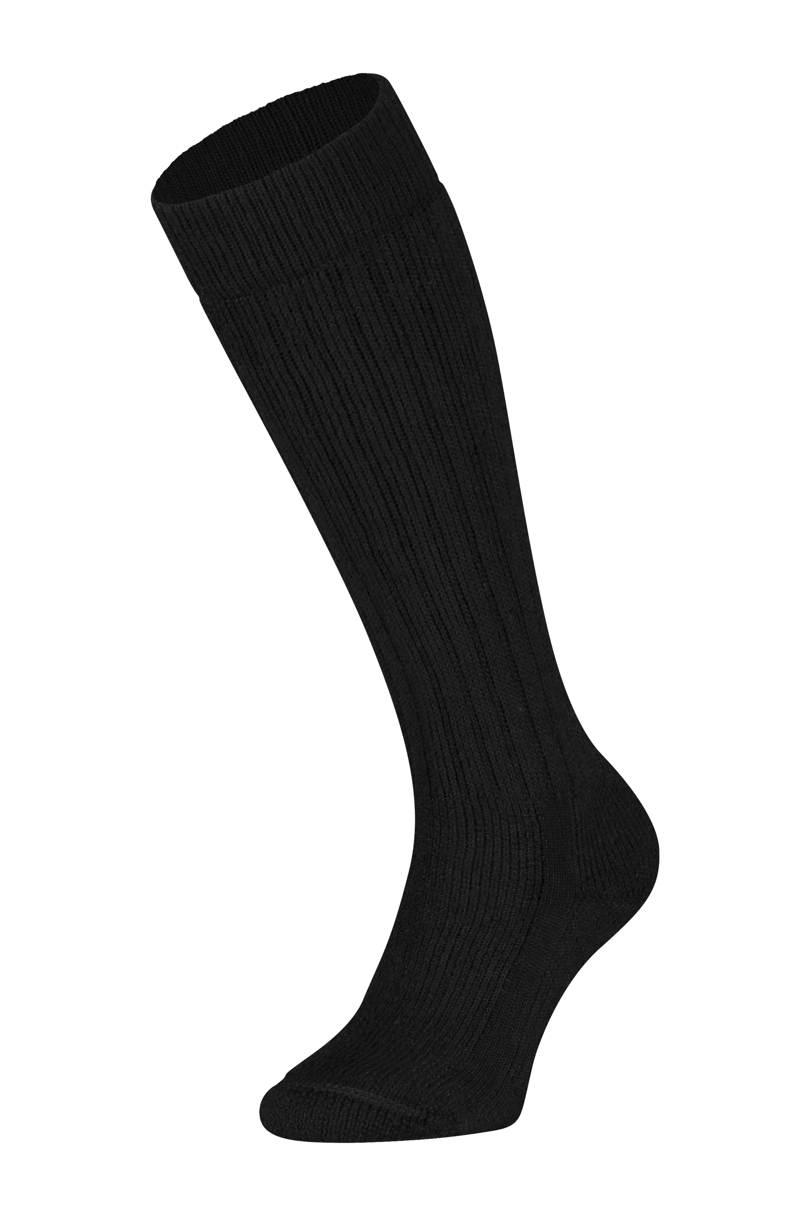 Merino Wollen Kniekous Heavy - Zwart
